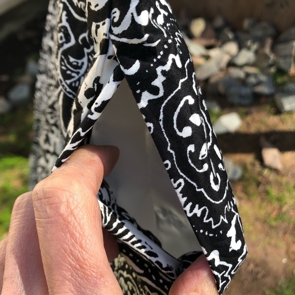 LRL Cotton Black & White flare Skirt 6P - Picture 7 of 12